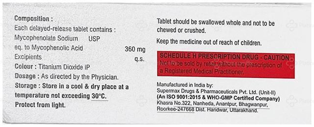 Vikcept S 360mg Tablet DR 10s