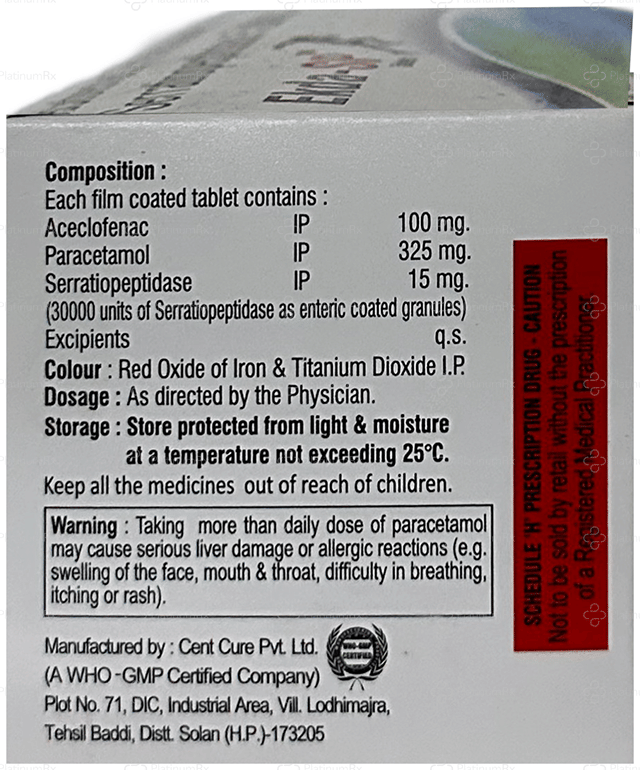 Ekda SP 100/325/15mg Tablet 10s