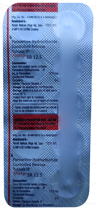 Abaxp SR 12.5mg Tablet 10s