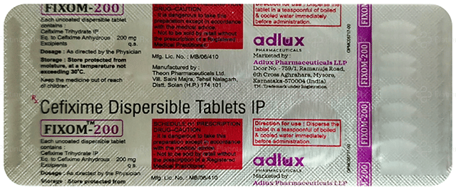 Fixom 200mg Tablet DT 10s