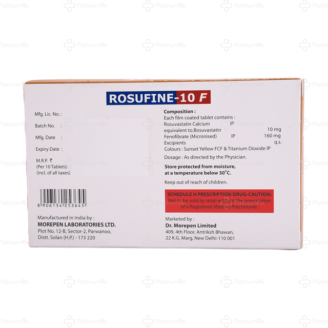 Rosufine F 10/160mg Tablet 10s