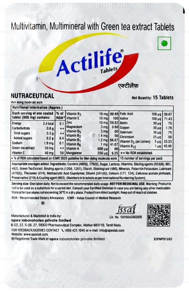 Actilife Tablet 15s