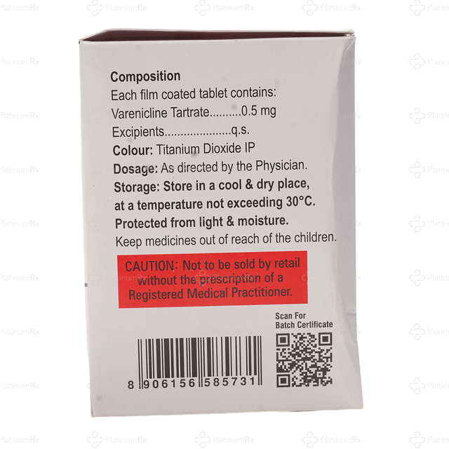 Varenismart 0.5mg Tablet 10s