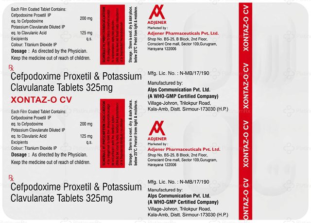 Xontaz O CV 200/125mg Tablet 10s