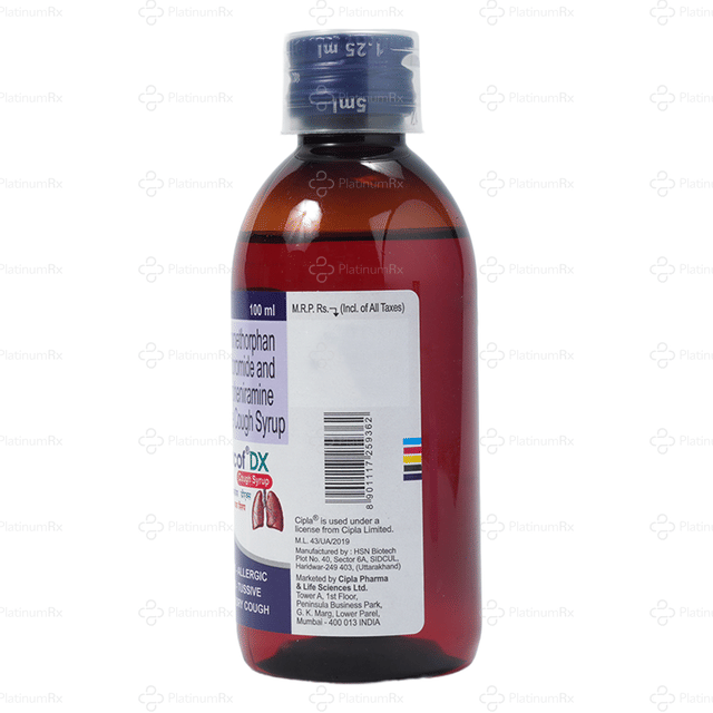 Rexcof DX Cough 2/10mg Syrup 100ml