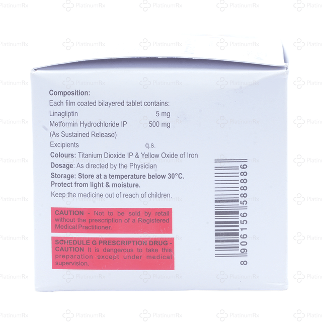 Linasmart M 5/500mg Tablet SR 10s