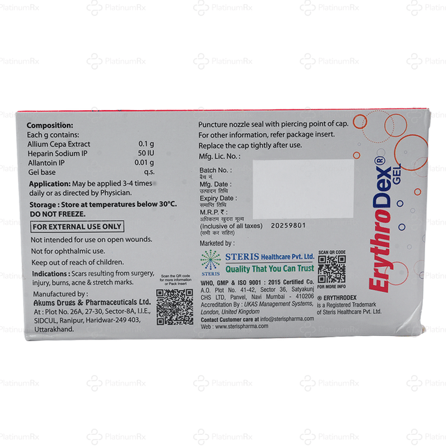 Erythrodex Gel 20gm