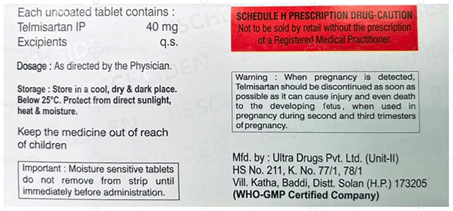 Telmoden 40mg Tablet 15s