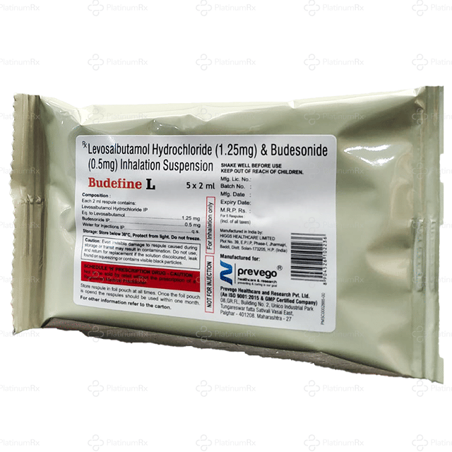Budefine L 0.5/1.25mg Respules 2X2ml