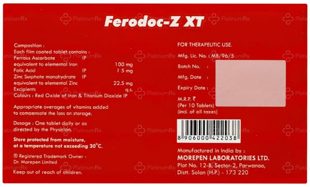 Ferodoc Z XT Tablet 10s