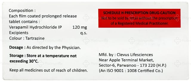 Verapres SR 120mg Tablet 10s