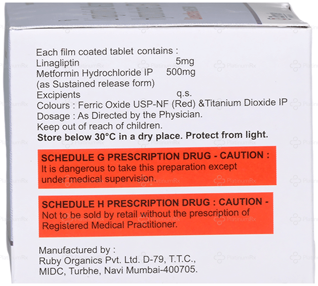 Linectra M 5/500mg Tablet SR 10s