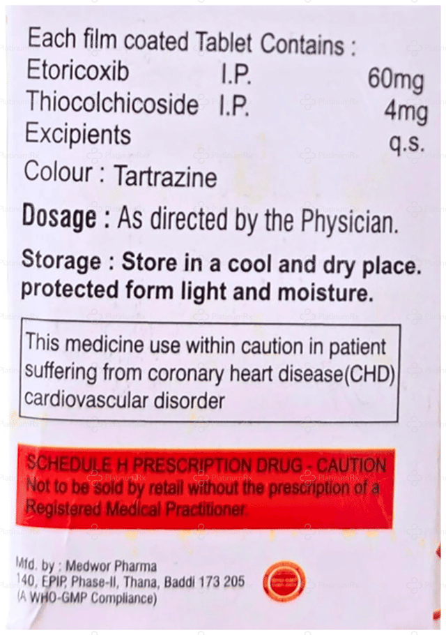 Etowil TH 60mg/4mg 60/4mg Tablet 10s