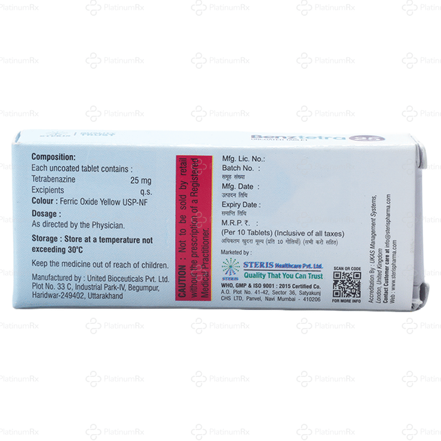 Benztetra 25mg Tablet 10s