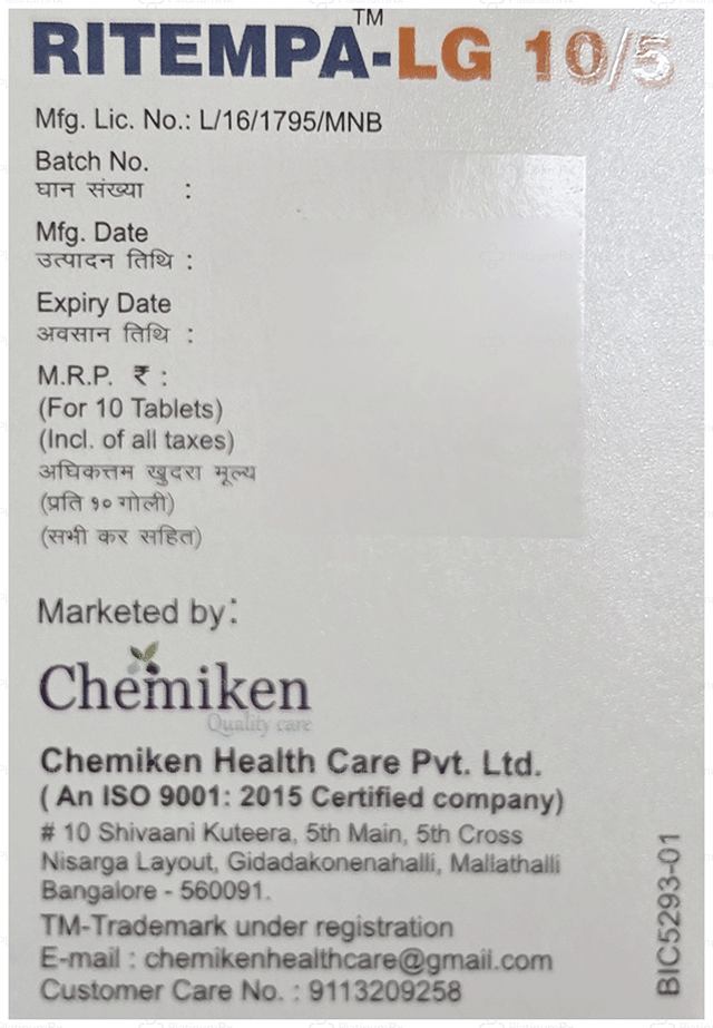 Ritempa LG 10/5mg Tablet 10s