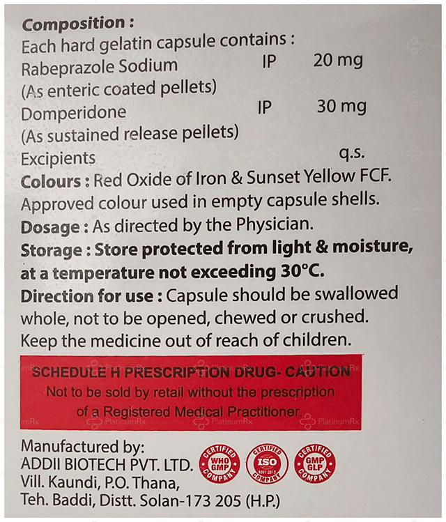 Gastova DSR 30/20mg Capsule SR 10s