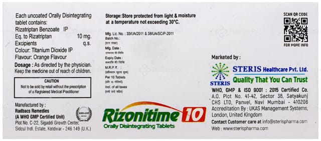 Rizonitime 10mg Disintegrating Strip 10s
