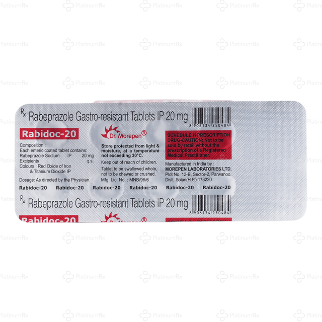 Rabidoc 20mg Tablet 10s