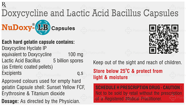 NuDoxy LB 100mg/5B Capsule 10s