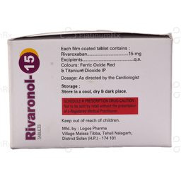 Rivaronol 15mg Tablet 14s