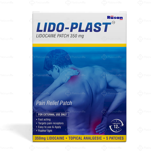 Lido Plast 350mg Pain Relief Patch 5s