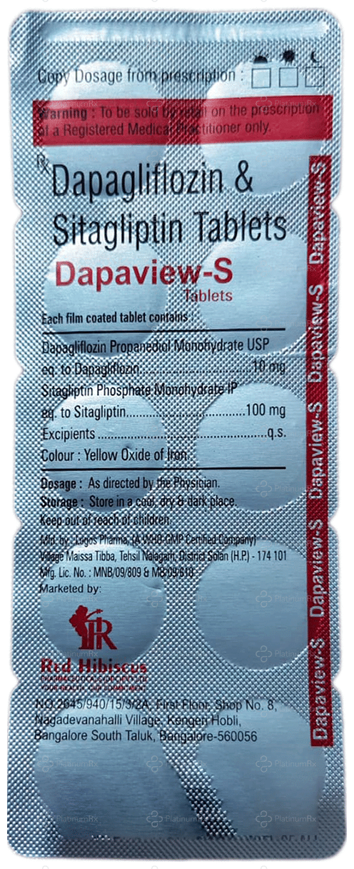 Dapaview S 10/100mg Tablet 10s