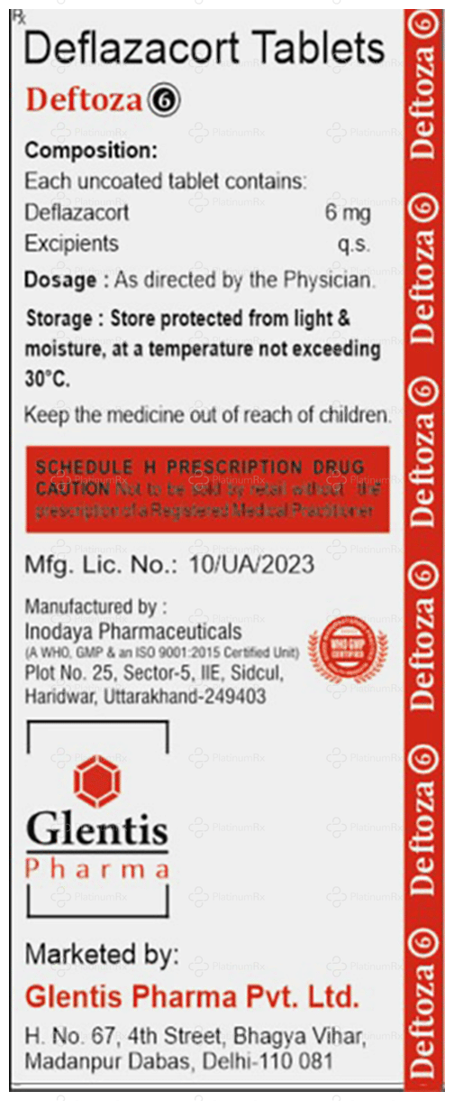 Deftoza 6mg Tablet 10s