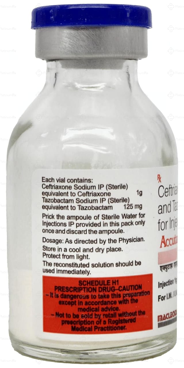 Accutaz AS 1000/125mg Injection 1s