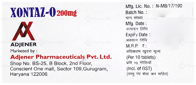 Xontaz O 200mg Tablet 10s