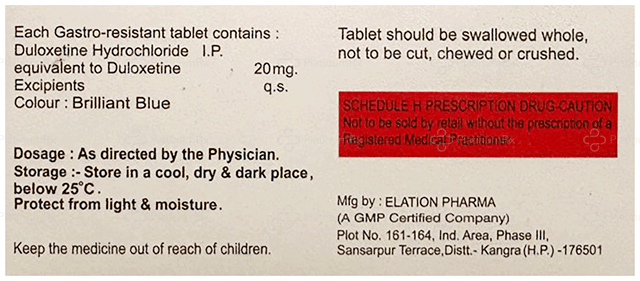 Duxin 20mg Tablet 10s