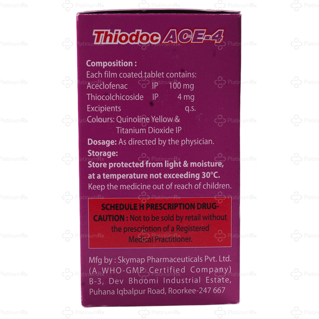 Thiodoc Ace 100/4mg Tablet 10s