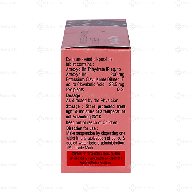 Valuclav Kid 200/28.5mg Tablet DT 10s