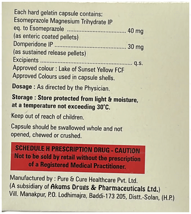 EpraCyn D 30/40mg Capsule SR 10s