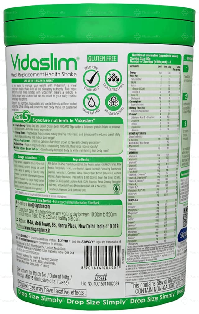 Vidaslim Vanilla Elixir Protein Powder 400gm