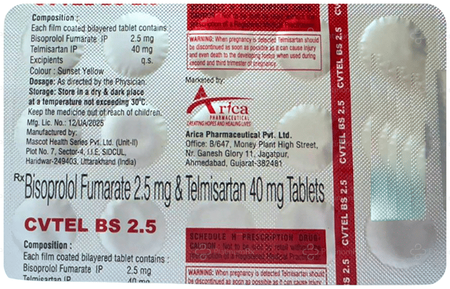 Cvtel BS 2.5/40mg Tablet 15s