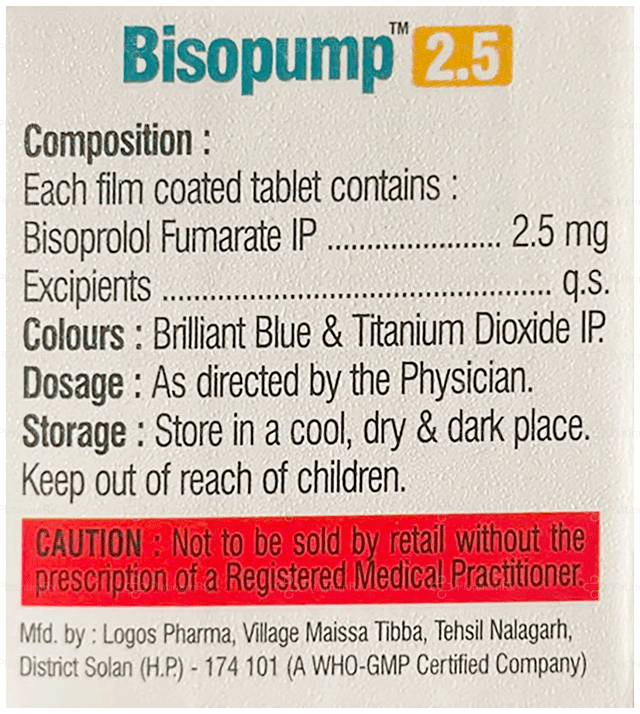 Bisopump 2.5mg Tablet 10s