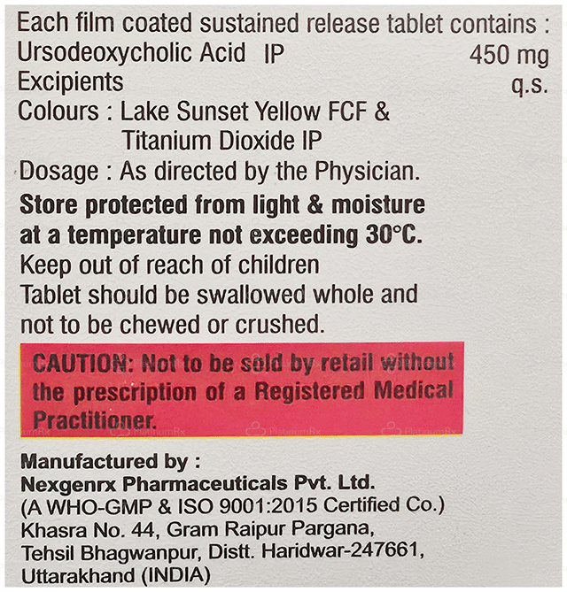 Ursosar 450mg Tablet SR 10s