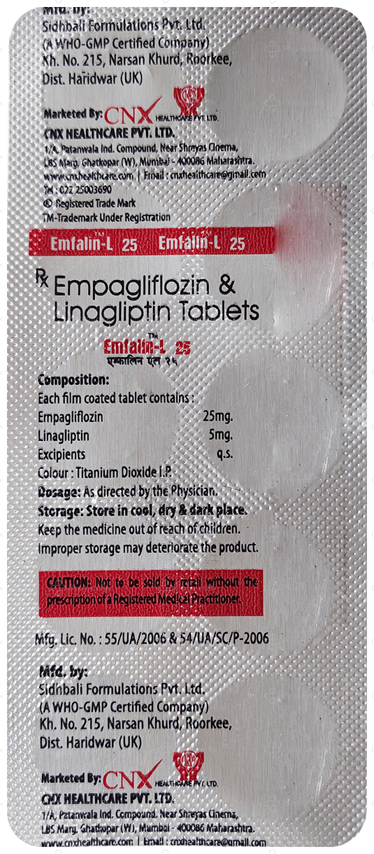 Emfalin L 25/5mg Tablet 10s