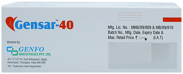 Gensar 40mg Tablet 15s