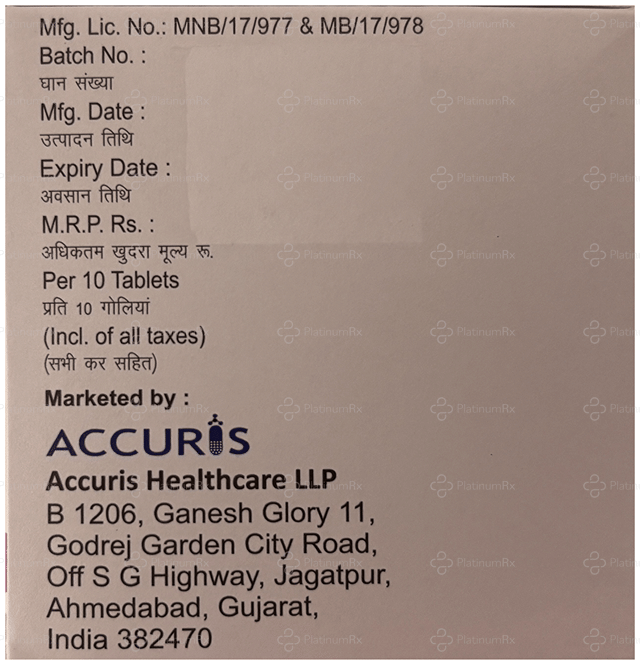 AccuSerra P 100/325/15mg Tablet 10s