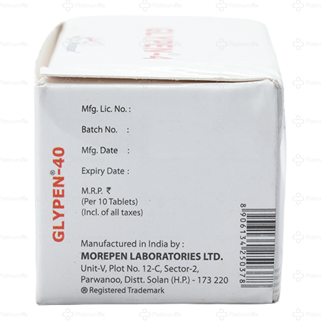 Glypen 40mg Tablet 10s