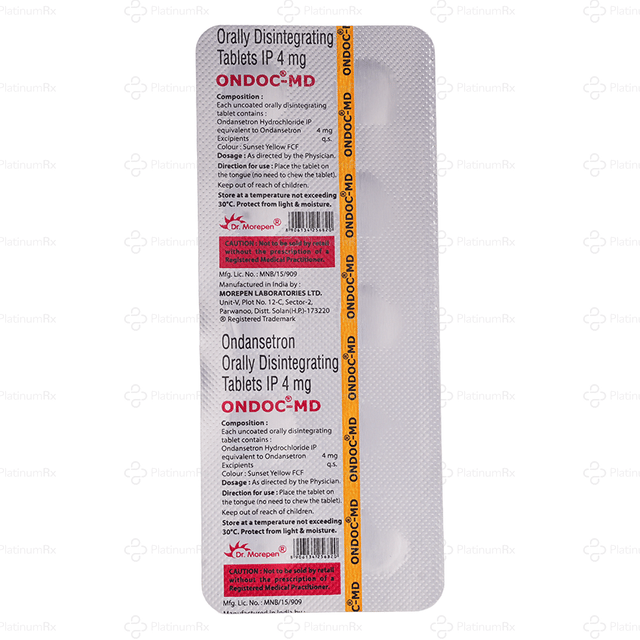 Ondoc 4mg MD Tablet 10s