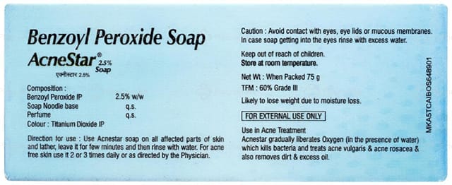 Acnestar 2.5% Soap 75gm