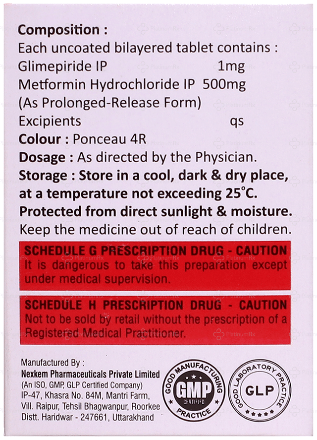 Glavipill G 1/500mg SR Tablet PR 10s