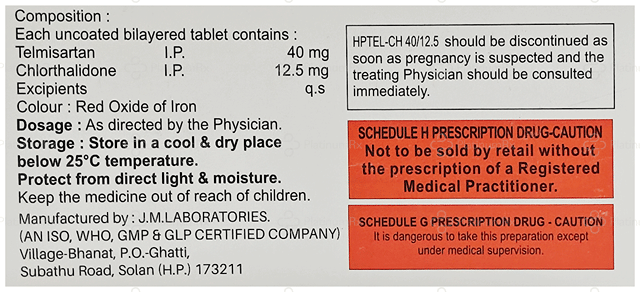 Hptel CH 12.5/40mg Tablet 10s