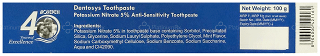 Dentosys Toothpaste 100gm With Toothbrush Free 1s