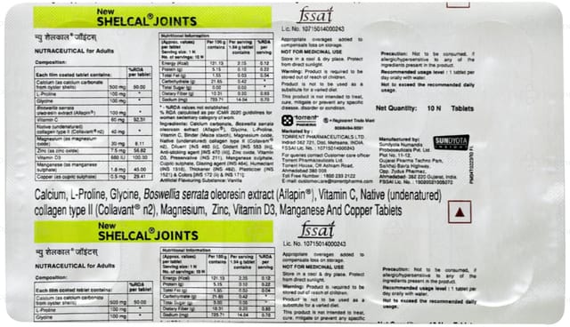 New Shelcal Joints Tablet 10s