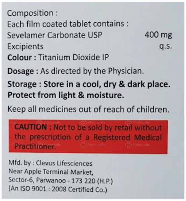 Sevphos 400mg Tablet 10s