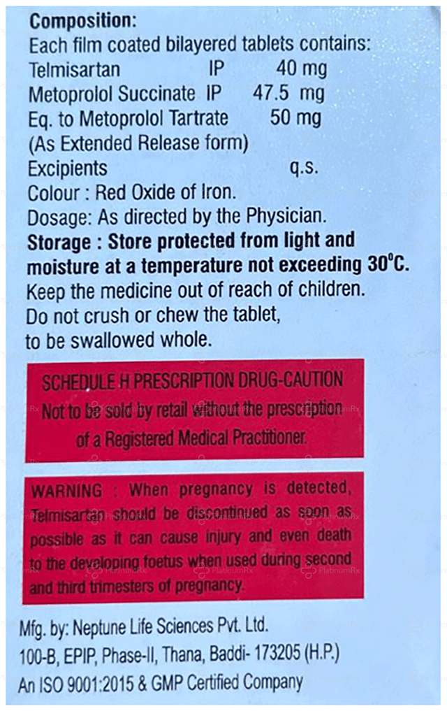 Telmoden MT 47.5/40mg Tablet ER 10s