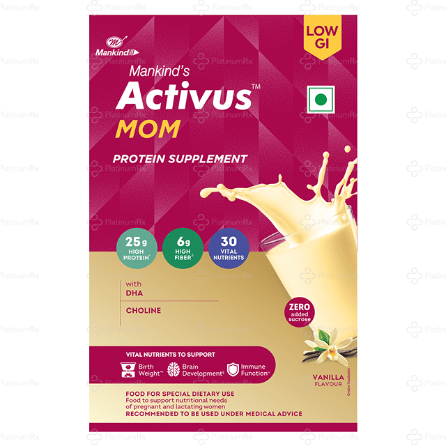 Activus Mom Vanilla Flavour Protein Supplements Powder 400gm